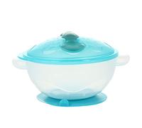 BESPORTBLE Bol Dérapant pour Garçon Fille avec Cuillère et Couvercle Ensemble de Vaisselle pour Garçon Fille Bleu