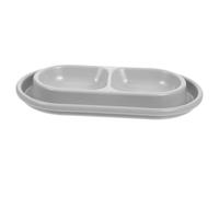 BESPORTBLE Bol Double Anti-Fuite pour Animaux Ensemble De Bols pour Chats Support De Nourriture pour Deux Animaux Design Élégant Et Compact