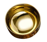 BESPORTBLE Bol En Acier Inoxydable Martelé Doré 11,5 Cm Double Couche Résistant à La Chaleur Bol à Riz Portable Pour Maison, Restaurant Et Camping
