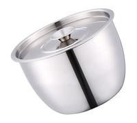 BESPORTBLE Bol Mélangeur à Œufs en Acier Inoxydable 201, Grand Format 21 Cm avec Couvercle, Bol Pratique Anti-éclaboussures pour Pâtisserie, la Cuisine et Préparation Alimentaire, Ustensile