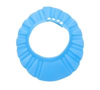 BESPORTBLE Bonnet de Bain pour Garçon et Filles Protection Shampoing Ajustable, Léger et Imperméable en Eva Bleu Foncé, Protection Yeux et Oreilles pour Bain Bébé, Confort Réglable