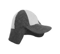 BESPORTBLE Bonnet de Sauna en Feutre Protège-Oreilles Gris Blanc | Format 42x26,5cm, Protection la Chaleur, Maintien Sûr, pour Hammam et Sauna Finlandais