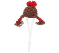 BESPORTBLE Bonnet Tricoté Réglable pour Hamster Accessoire De Costume pour Animal De Compagnie Couvre-Chef Élégant pour Cochon Dinde pour Fêtes De Noël Et Portraits