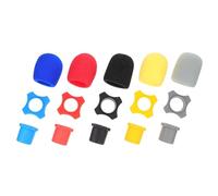 BESPORTBLE Bonnettes de Microphone 5 Pièces Mousse Protection Anti-éclaboussures Anneaux Anti-roulis, Couleurs Variées, Accessoires pour Studio, Scène et Interview