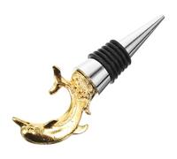 BESPORTBLE Bouchon Bouteille Vin Décoratif Dauphin Alliage de Zinc Doré Joint Étanche Anti-oxydation Accessoire Fête pour Préserver Fraîcheur