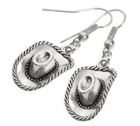 BESPORTBLE Boucles D’oreilles Chapeau De Cow-girl Pendantes En Alliage Léger, Style Occidental, Pour Adolescentes Et Femmes, Accessoires De Fête Mode Western, Design Petit Et Sûr