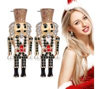 BESPORTBLE Boucles D’Oreilles de Dessin Animé Casse-Noisette Soldat Métalliques Colorées Légères pour Femmes et Filles Boucles D’Oreilles Décoratives pour Anniversaires et Cérémonies