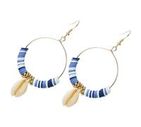 BESPORTBLE Boucles d'Oreilles Créoles Pendantes pour Femmes Coquillage 1 Paire Plage Colorées Accessoire de Mode