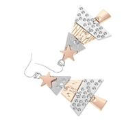 BESPORTBLE Boucles d'Oreilles Pendantes Longues en Bicolores pour Femmes Design Arbre de Élégant et Accessoires de Fête de
