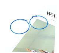BESPORTBLE Boucles d'Oreilles Rondes Métalliques Colorées Grandes et Simples Hypoallergéniques pour Femme en Usage