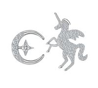 BESPORTBLE Boucles Oreilles Asymétriques Créoles Licorne Et Lune Bijoux Pour Élégance Durable Et