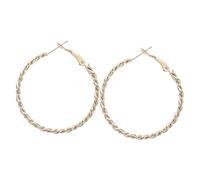 BESPORTBLE Boucles Oreilles Créoles Torsadées Dorées Grandes Et Fines Bijoux Pendants Pour Femmes Design Élégant Adapté à Toutes Occasions