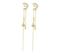 BESPORTBLE Boucles Oreilles Étoiles et Lune Pendantes pour Femme Design Mode Minimaliste Légères et Durables Accessoires Fantaisie Élégants pour Toutes Occasions