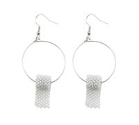 BESPORTBLE Boucles Oreilles Papier Toilette avec Pendentif Argenté pour Femmes Design Original et Léger Accessoire Mode Amusant pour Usage Quotidien et Sorties Entre Amies