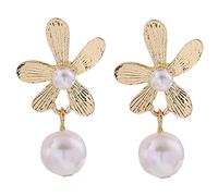BESPORTBLE Boucles Oreilles Perles et Fleurs Bijoux Oreilles pour Femmes Puces Face et Dos un Choix Accessoire pour Toutes Occasions