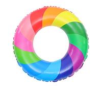 BESPORTBLE Bouée de Natation Gonflable Arc Ciel Anneau Flottant pour Piscine Accessoire de Plage pour Fête Réunions Familiales