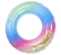 BESPORTBLE Bouée de Natation Gonflable Paillettes Arc Ciel Anneau de Baignade Adulte Épaissi Flottant et pour Piscine Plage Fête