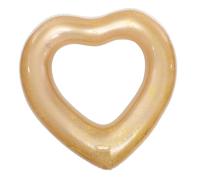 BESPORTBLE Bouée Gonflable Cœur avec Paillettes Anneau Natation et Portable Flotteur Piscine pour Plage et Fêtes Aquatique Couleur Aléatoire