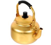 BESPORTBLE Bouilloire en Aluminium Jaune 075 L pour Thé et Vin de Riz Bouilloire de Table Manuelle Compatible Plaques Induction et Gaz -Eau Rapide Cuisine et Usage Domestique