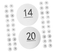 BESPORTBLE Boules de Loto Numérotées en Plastique Blanches 1-50 pour Tirage Sort Compact Léger Solide Fête Jeux Bingo 50 Pièces