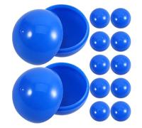 BESPORTBLE Boules de Tombola en Plastique 3 Cm Ouvrables, Lot de 30 Pièces Bleu, Accessoires de Jeu pour Fête et Carnaval, Boules Loterie Creuses pour Animation et Cotillons, Jeu Loto