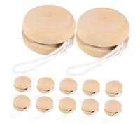 BESPORTBLE Boules Yo-yo en Bois Graffiti pour Garçon Et Filles, Petit Format, Couleur Kaki, Jouet Créatif De Peinture, Stimulation Coordination Main-œil, Lot de 12 Pièces, Décoration Et Loisir DIY