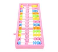 BESPORTBLE Boulier Plastique avec Bouton de Réinitialisation Outil de Calcul Arithmétique Éducatif pour Garçon Fille Rangées Perles Colorées pour Apprendre à Compter et Calculer