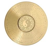 BESPORTBLE Boussole Multifonction en Laiton Massif Mini Compas Vintage Taiji Bagua Rotatif de Doigt Portable Compas Traditionnel Chinois pour Divination et Collection Unisexe