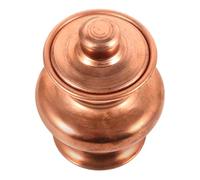 BESPORTBLE Bouteille Bouddhiste en Cuivre Rouge Grand Modèle 25 Cm, Décoration D’offrande Tibétaine, Récipient Multi-usages pour Autel et Intérieur, Accessoire Culturel Traditionnel
