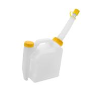 BESPORTBLE Bouteille de Mélange Huile Tronçonneuse avec Bec Verseur Réservoir Mesure Huile pour Moteurs Essence Compacte et Étanche pour Usage Portable