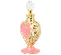 BESPORTBLE Bouteille de Parfum Vide de Cœur Rose Flacon Décoratif Arabe du Moyen-Orient Flacon de Rangement pour Huiles Essentielles et Aromathérapie pour Voyages et Décoration Intérieure