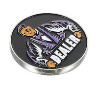 BESPORTBLE Bouton du Croupier Métal Poli Petit Taille pour Joueurs De Poker Soirée Jeu à Domicile Accessoire De Poker Simple Et Pratique