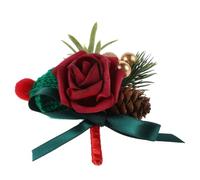 BESPORTBLE Boutonnière Avec Branches De Pin Artificielles Et Baies Rouges Pour Cérémonie De Mariage Créations Artisanales Et Décorations Vintage