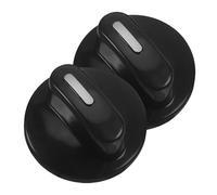 BESPORTBLE Boutons de Commande Minuterie Lot de 2 6 Mm en ABS Noir Installation Facile pour Four et Cuisinière Gaz la Cuisine