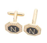 BESPORTBLE Boutons de Manchette Homme Créatifs avec Clous de Smoking Lettres Anglaises Accessoire Élégant pour Mariage et Costume Professionnel