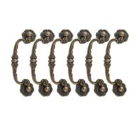 BESPORTBLE Boutons de Meubles Vintage en Métal Lot de 6 Entraxe 86 MM - Poignées Rétro Décoratives pour Tiroirs de Rangement et Commodes Salle de Bain Style Rustique