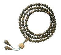 BESPORTBLE Bracelet Bouddhiste en Perles de Bois de Santal 108 Perles, Chic et Charmant, Peut être Porté comme Collier pour Contemplation et Usage Quotidien