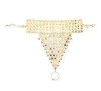 BESPORTBLE Bracelet chaîne de main en métal multicouche pour femme - Bijou de doigt réglable - Bijou de poignet ethnique pour danseuse du ventre