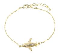 BESPORTBLE Bracelet d'avion entièrement Bracelet de remise des diplômes pour fille Bijoux pour les adolescents bijoux pour filles charme d'avion trucs d'adolescentes bracelets alliage Doré