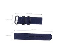 BESPORTBLE Bracelet De Montre Nylon Durable Bracelet De Remplacement à Joints Bleu Marine Avec Boucle Noire Pour Montres Connectées Et Traditionnelles