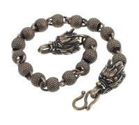 BESPORTBLE Bracelet Dragon 3d En Cuivre Pur Rétro Unisexe Perles Mates Design Artisanal Mode Femme Homme Élégant Vintage