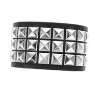 BESPORTBLE Bracelet en Cuir Clouté pour Homme Style Punk Vintage Bracelet Ajustable Accessoire de Mode pour Fête ou Concert Confortable et Solide