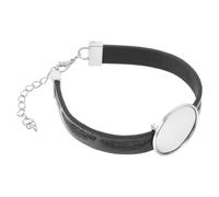 BESPORTBLE Bracelet en PU et avec Plateau à Cabochon de 25 MM Design Simple et Élégant pour Femmes Bricolage de Bijoux Couleur Antique Bracelet Vierge à Personnaliser