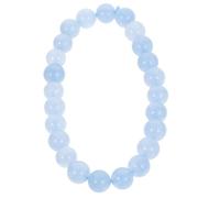 BESPORTBLE Bracelet Femme Perles Cristal Naturel Design Élastique Perles Aigue-Marine 8Mm Accessoire Empilable pour Poignet