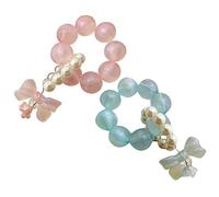 BESPORTBLE Bracelet Kawaii pour Téléphone Portable en Acrylique Dragonne Téléphone Perlée Cordon de Poignet Accessoire Élégant pour Clés et Paquet à Main Lot de 2