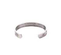 BESPORTBLE Bracelet Plat C Titanium Gravure Niece Élégant et Simple pour Femme pour Niece