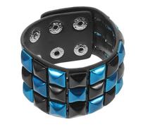 BESPORTBLE Bracelet Punk Cuir Clouté Unisexe Manchette Large Style Biker Vintage Rock et Confortable pour Hommes et Femmes