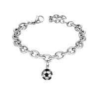 BESPORTBLE Bracelet Punk en Acier Titane Couleur Gris Acier Chaîne Décorative O Bijou de Poignet pour Couple Accessoire Mode Chic Anniversaire Usage Quotidien