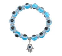 BESPORTBLE Bracelet Rétro Œil Maléfique Perles Bleu Ciel Amulette Fatima Femme Présent Fête Anniversaire