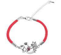 BESPORTBLE Bracelet Rouge à Breloque Dragon Tressé en Fil Rouge Corde Douce Protection Femme Année du Dragon Signe Astrologique Ajustable